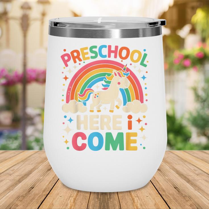 Preschool Here I Come Unicorn Back To School Preschool Girls Wine Tumbler Preschool Here I Come Unicorn Back To School Preschool Girls Wine Tumbler