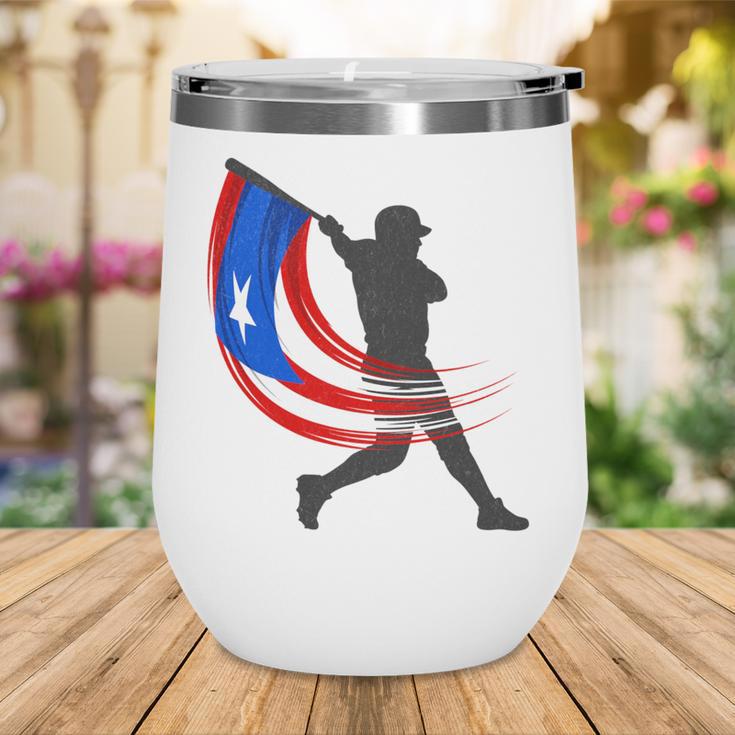 Puerto Rico Baseball Flag Player Boricua Heritage Sports Wine Tumbler Puerto Rico Baseball Flag Player Boricua Heritage Sports Wine Tumbler