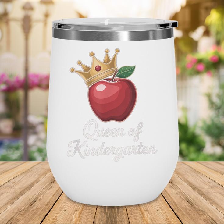Queen Of Kindergarten Graduation Back To School Girl Wine Tumbler