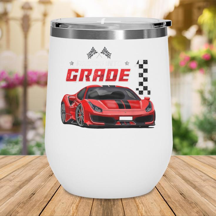Racing Into 1st Grade Race Car Back To School Boys Wine Tumbler