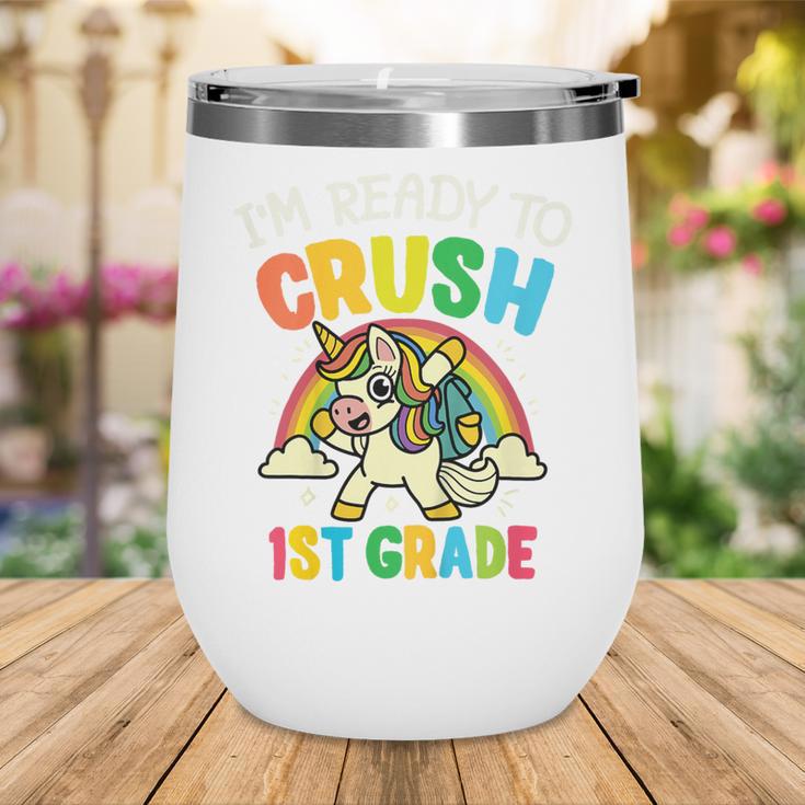 Ready For 1st Grade Unicorn First Day Back To School Student Wine Tumbler Ready For 1st Grade Unicorn First Day Back To School Student Wine Tumbler