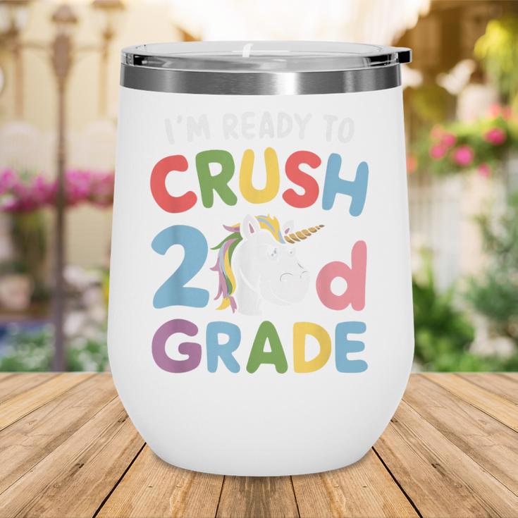 Im Ready To Crush 2nd Grade Boy Unicorn Back To School Wine Tumbler Im Ready To Crush 2nd Grade Boy Unicorn Back To School Wine Tumbler