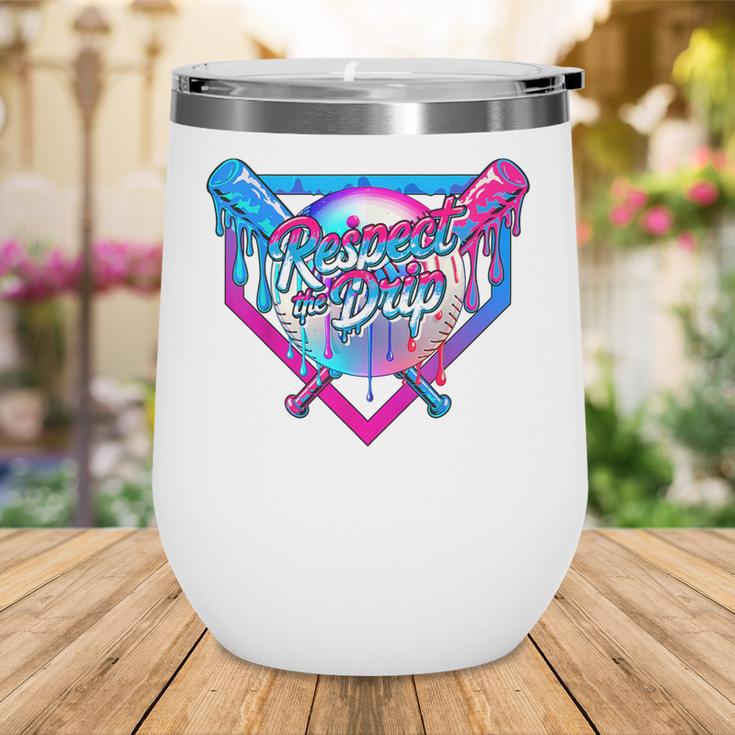 Respect The Drip Baseball Ice Cream For Kids Boys Youth Wine Tumbler Respect The Drip Baseball Ice Cream For Kids Boys Youth Wine Tumbler