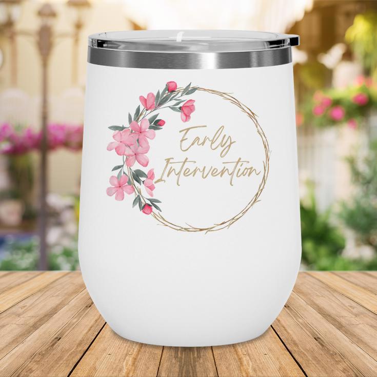 Retro Floral Early Intervention Specialist Back To School Wine Tumbler Retro Floral Early Intervention Specialist Back To School Wine Tumbler