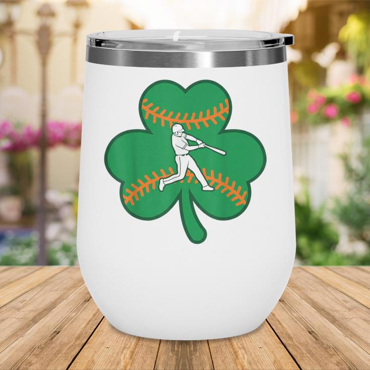 Retro Shamrock Baseball St Patricks Day Men Women Boys Girls Wine Tumbler