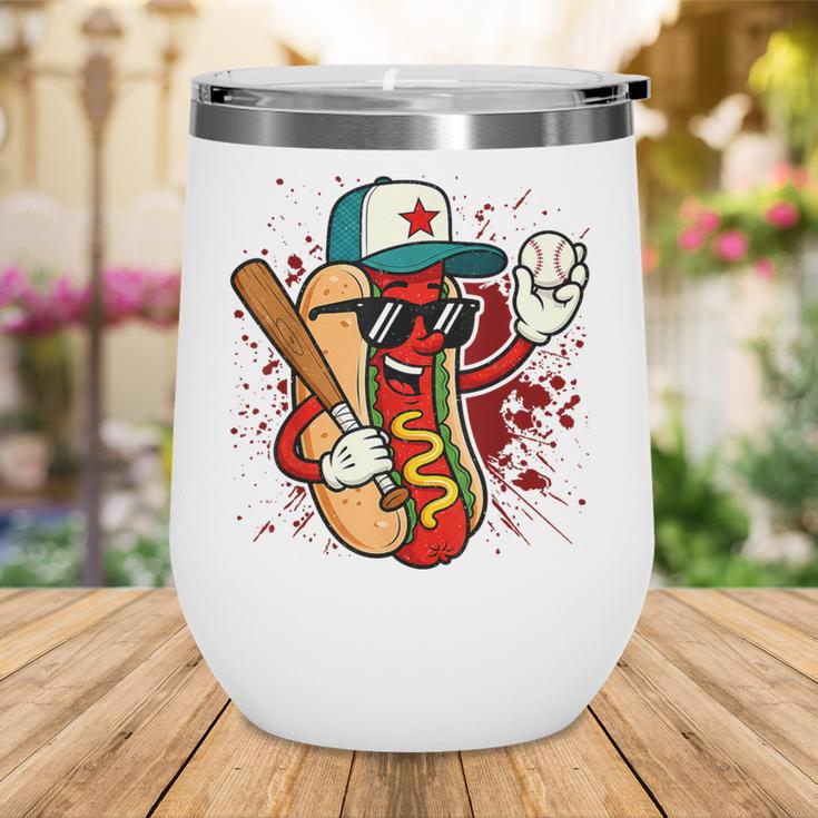 Retro Vintage Baseball Hot Dogs Wine Tumbler Retro Vintage Baseball Hot Dogs Wine Tumbler