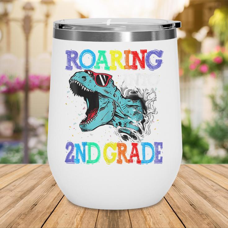 Roaring Into 2Nd Grade DinosaurRex Back To School Wine Tumbler