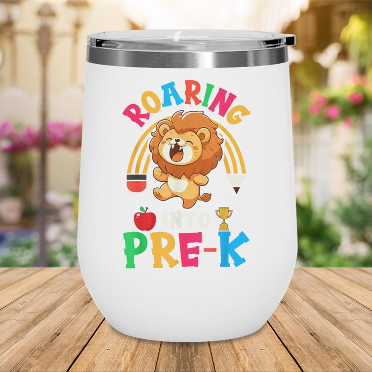 Roaring Into Pre-Kindergarten Lion Pre K Back To School Wine Tumbler Roaring Into Pre-Kindergarten Lion Pre K Back To School Wine Tumbler