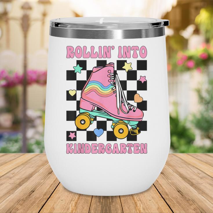 Rolling Into Kindergarten Roller Skating Girl Back To School Wine Tumbler Rolling Into Kindergarten Roller Skating Girl Back To School Wine Tumbler