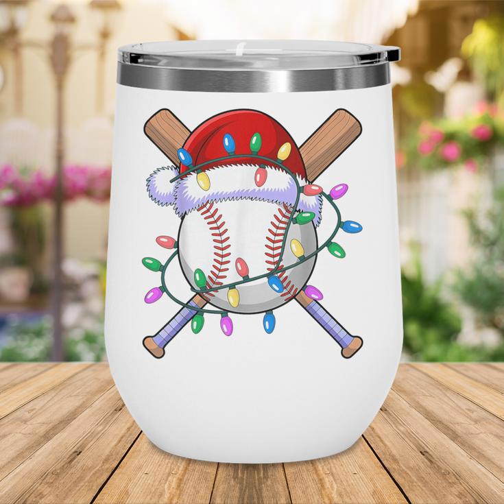 Santa Sports Christmas Baseball Player Wine Tumbler Santa Sports Christmas Baseball Player Wine Tumbler