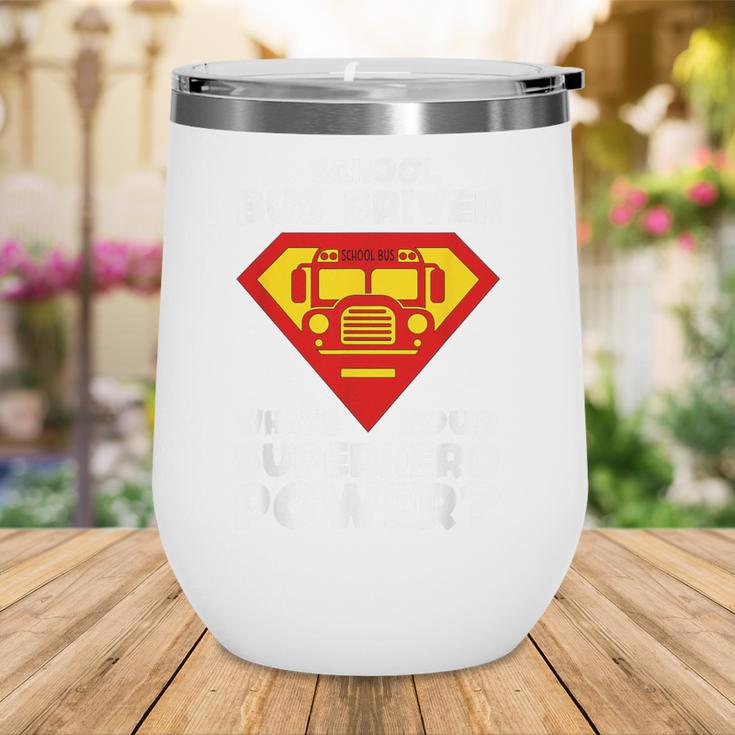 School Bus Driver Superhero Back To School Wine Tumbler School Bus Driver Superhero Back To School Wine Tumbler