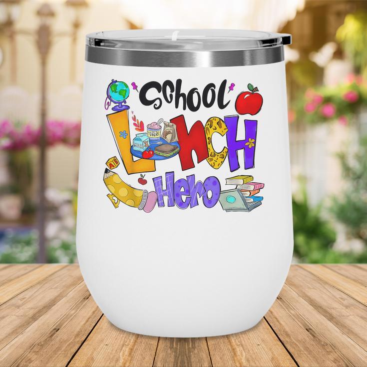 School Lunch Hero Cafeteria Squad Workers Back To School Wine Tumbler