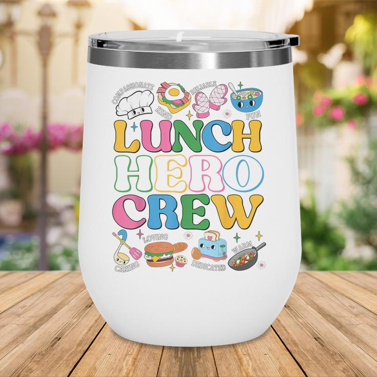 School Lunch Hero Squad Crew Back To School Women Men Wine Tumbler