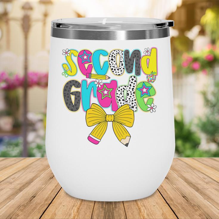 Second Grade Coquette Bow First Day Of School Back To School Performance Wine Tumbler Second Grade Coquette Bow First Day Of School Back To School Performance Wine Tumbler