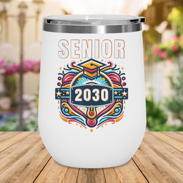 Senior 30 Class Of 2030 Back To School Graduation 2030 Wine Tumbler