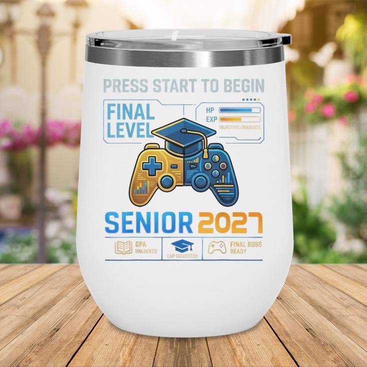 Senior Class Of 2027 Back To School Gamer Boys Senior 2027 Wine Tumbler Senior Class Of 2027 Back To School Gamer Boys Senior 2027 Wine Tumbler
