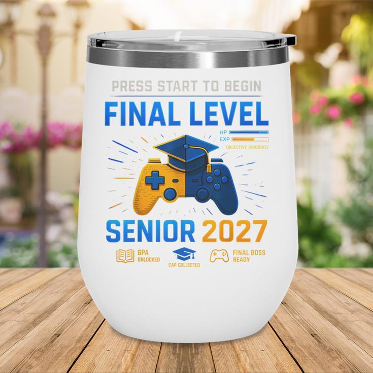 Senior Class Of 2027 Back To School Gamer Senior 2027 Wine Tumbler