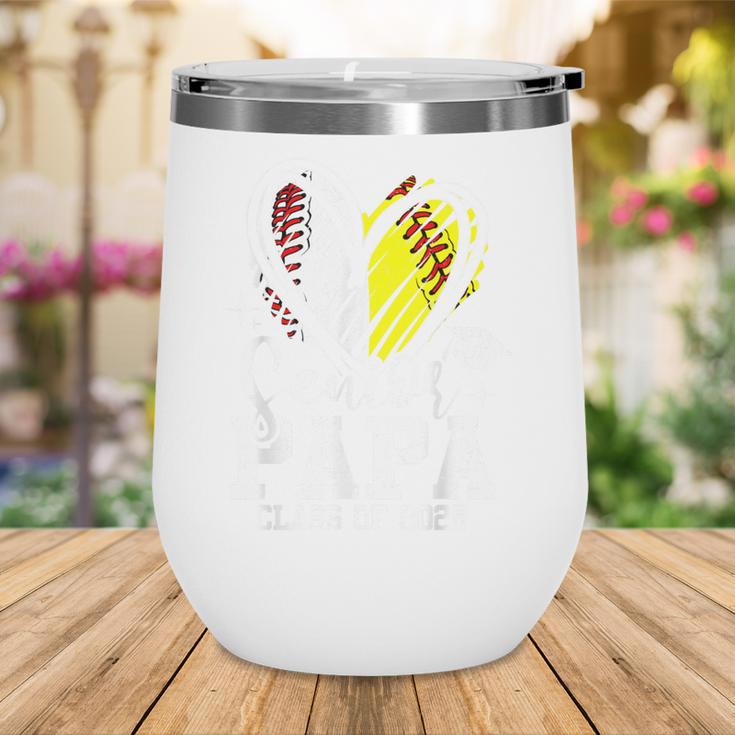 Senior Papa Class Of 2026 Baseball Softball Graduation Heart Wine Tumbler Senior Papa Class Of 2026 Baseball Softball Graduation Heart Wine Tumbler