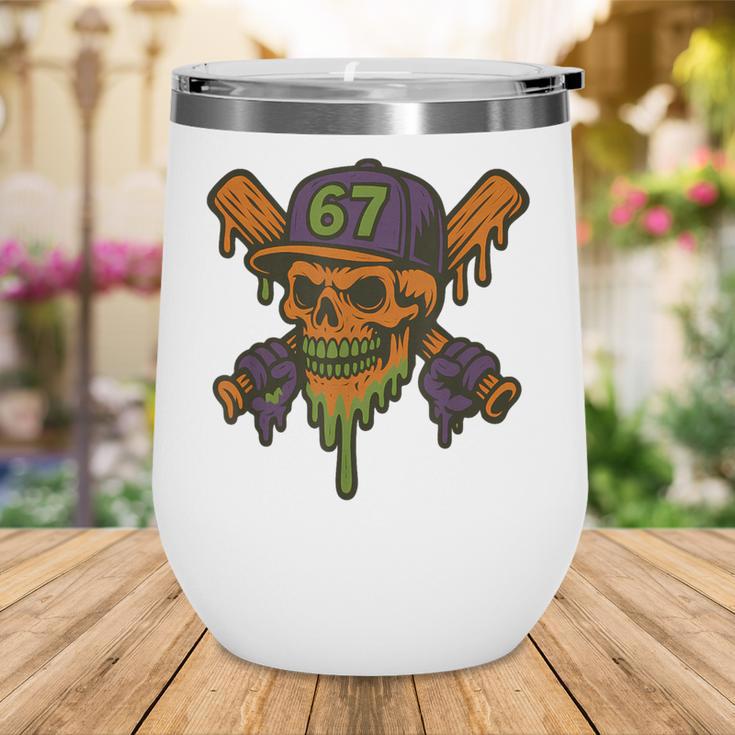 Six Seven 6 7 Baseball Skull Drip Halloween Horror Sports Wine Tumbler Six Seven 6 7 Baseball Skull Drip Halloween Horror Sports Wine Tumbler