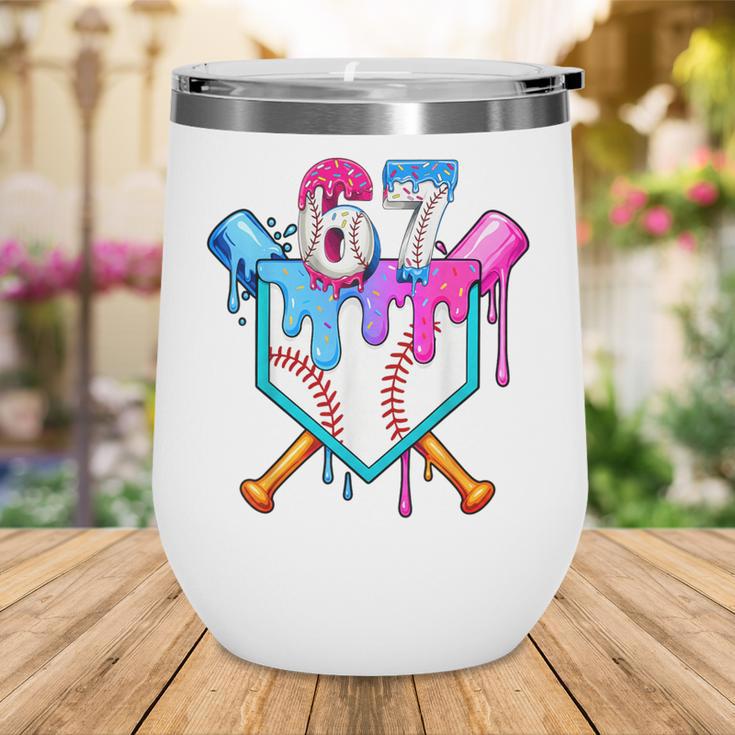 Six Seven Baseball Respect The Drip Boys Baseball Wine Tumbler Six Seven Baseball Respect The Drip Boys Baseball Wine Tumbler