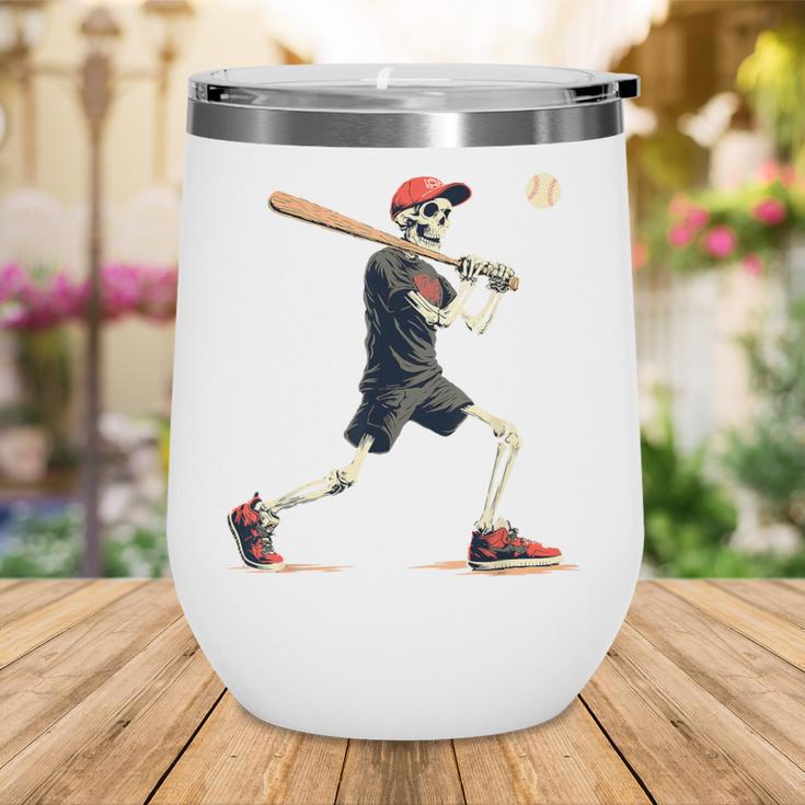 Skeleton Baseball Halloween Costume Men Boys Kids Wine Tumbler