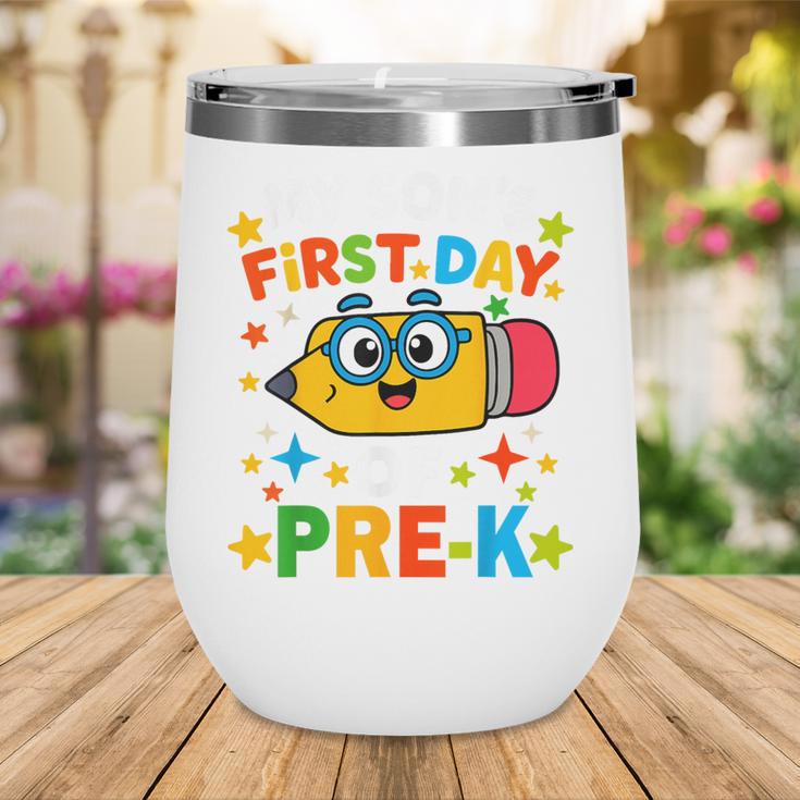My Son's First Day Of Pre-K Back To School Kids Wine Tumbler My Son's First Day Of Pre-K Back To School Kids Wine Tumbler