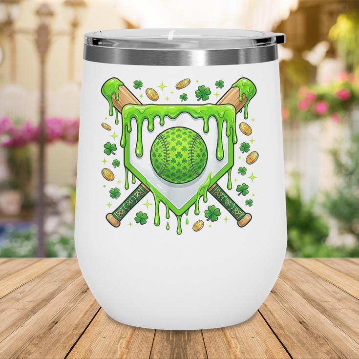St Patrick Day Baseball Drip Ice Cream Boys Men Wine Tumbler St Patrick Day Baseball Drip Ice Cream Boys Men Wine Tumbler