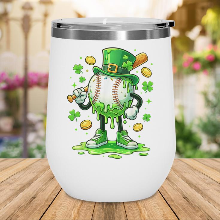 St Patrick Day Baseball Drip Ice Cream Baseball Wine Tumbler St Patrick Day Baseball Drip Ice Cream Baseball Wine Tumbler