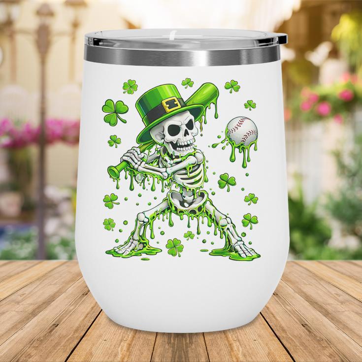St Patricks Day Baseball Skeleton Irish Leprechaun Hat Boys Wine Tumbler