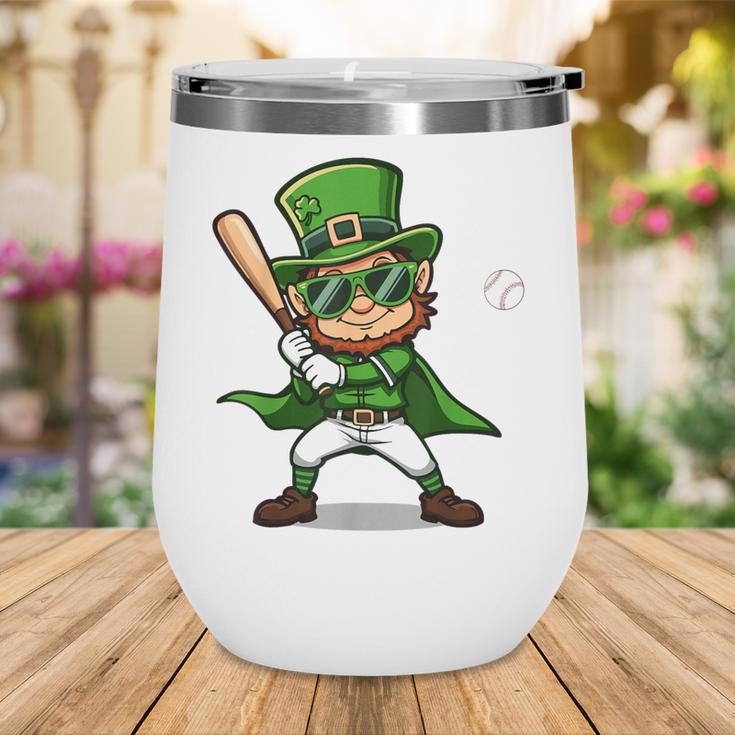 St Patrick’s Day Leprechaun Baseball Irish Graphic Wine Tumbler