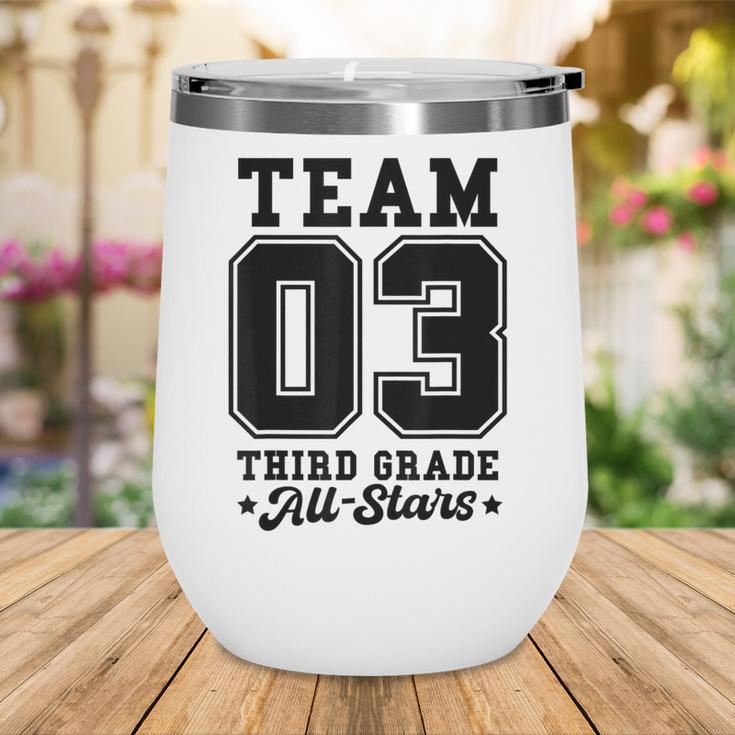 Team 3rd Grade All-Stars Back To School Sports Jersey Wine Tumbler