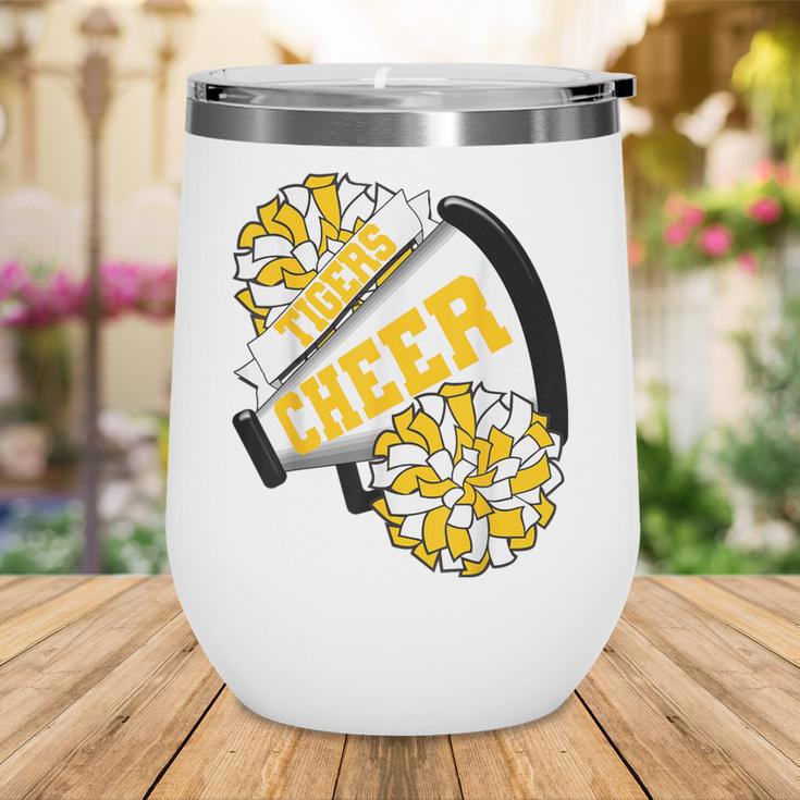 Tigers Cheer Back To School Cheerleading Spirit GY Wine Tumbler Tigers Cheer Back To School Cheerleading Spirit GY Wine Tumbler