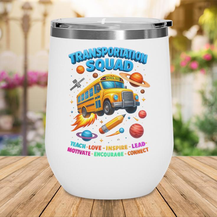 Transportation Squad School Bus Back To School Retro Wine Tumbler