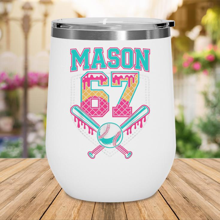 Trendy Mason 67 Mem Ice Cream Drip Baseball Birthday Costume Wine Tumbler Trendy Mason 67 Mem Ice Cream Drip Baseball Birthday Costume Wine Tumbler