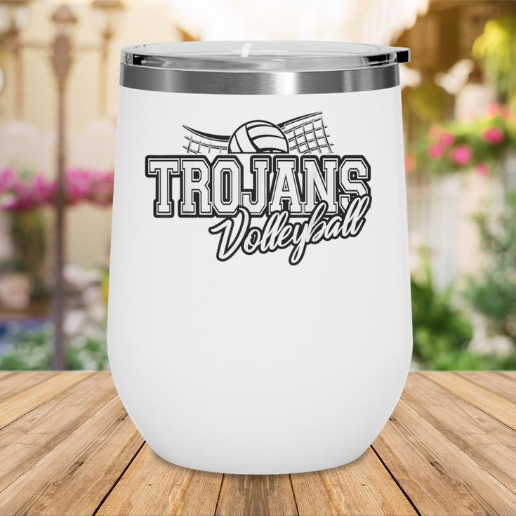 Trojan Volleyball Back To School Spirit Wine Tumbler Trojan Volleyball Back To School Spirit Wine Tumbler