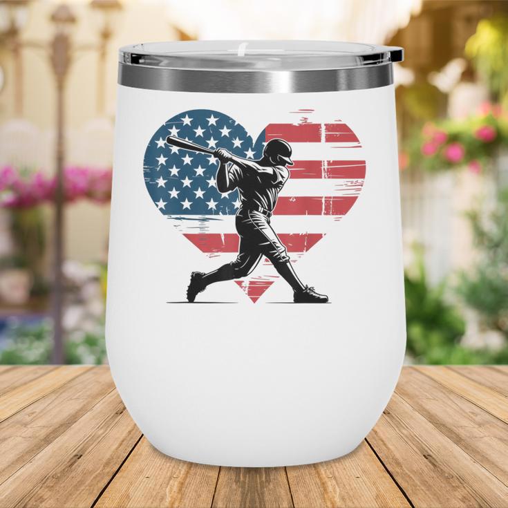 Valentines Baseball Batter Silhouette Heart Men Boys Kid Wine Tumbler Valentines Baseball Batter Silhouette Heart Men Boys Kid Wine Tumbler