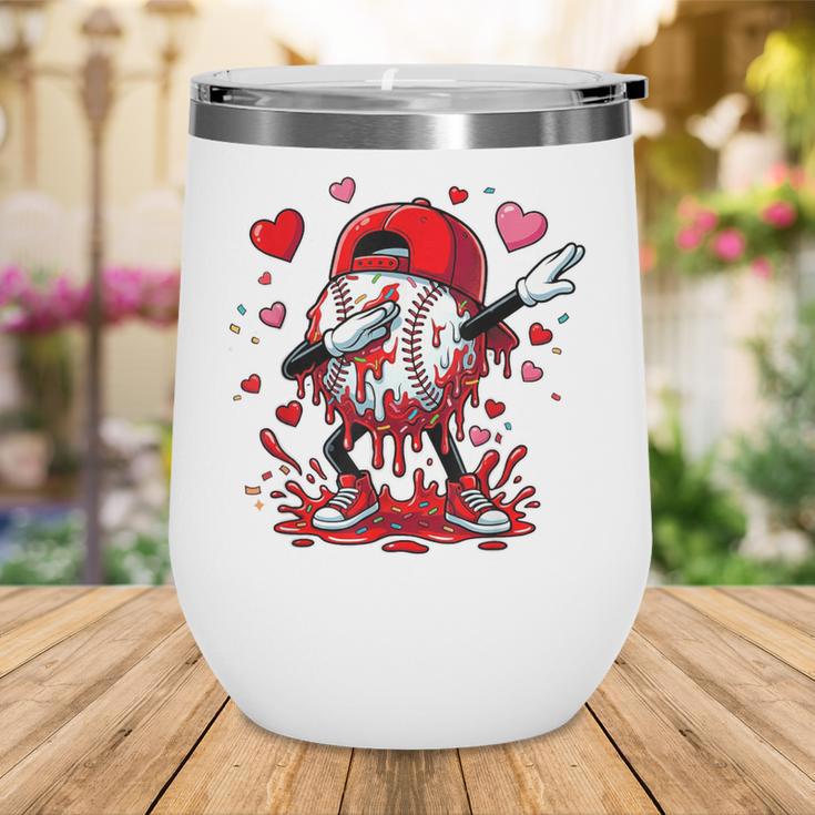 Valentines Baseball Toddler Boys Kids Dabbing Baseball Drip Wine Tumbler
