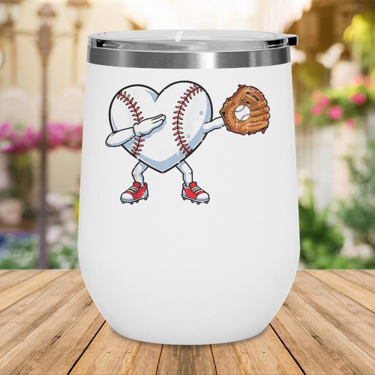 Valentines Day Baseball Ball Heart Dab Boys Kids Men Wine Tumbler Valentines Day Baseball Ball Heart Dab Boys Kids Men Wine Tumbler