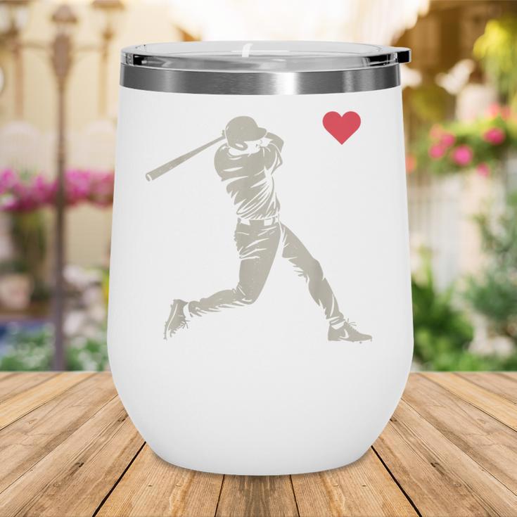 Valentines Day Baseball Batter Silhouette Heart Men Boy Kids Wine Tumbler Valentines Day Baseball Batter Silhouette Heart Men Boy Kids Wine Tumbler