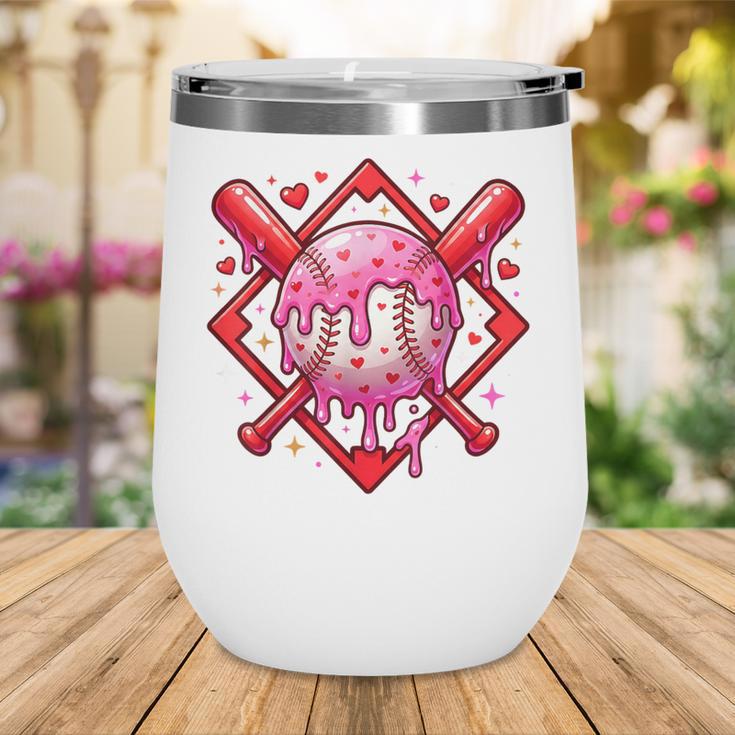 Valentines Day Baseball Boys Ice Cream Drip Heart Youth Kids Wine Tumbler Valentines Day Baseball Boys Ice Cream Drip Heart Youth Kids Wine Tumbler