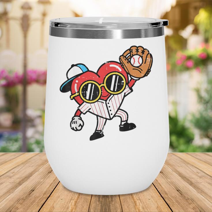 Valentines Day Baseball Heart Gloves Cute Boys Kid Youth Men Wine Tumbler Valentines Day Baseball Heart Gloves Cute Boys Kid Youth Men Wine Tumbler