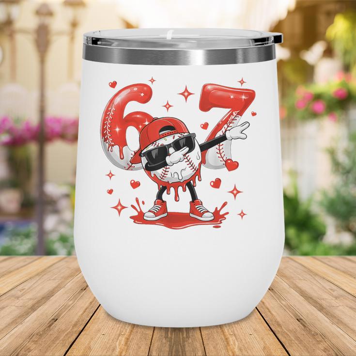 Valentines Day Six Seven Baseball 6 7 Meme Dab Heart Boys Wine Tumbler Valentines Day Six Seven Baseball 6 7 Meme Dab Heart Boys Wine Tumbler