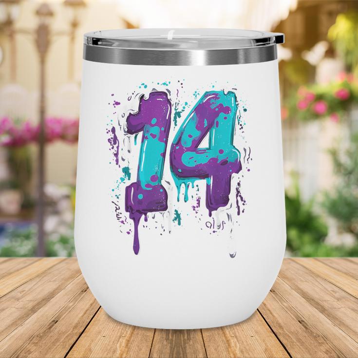 Vintage Baseball 14 Number Wine Tumbler