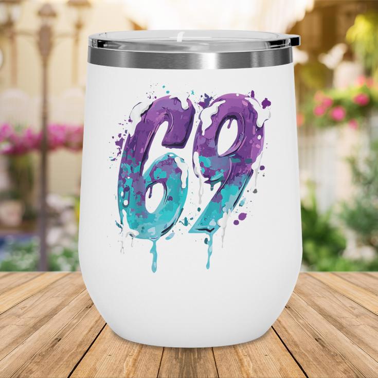 Vintage Baseball 69 Number Wine Tumbler Vintage Baseball 69 Number Wine Tumbler