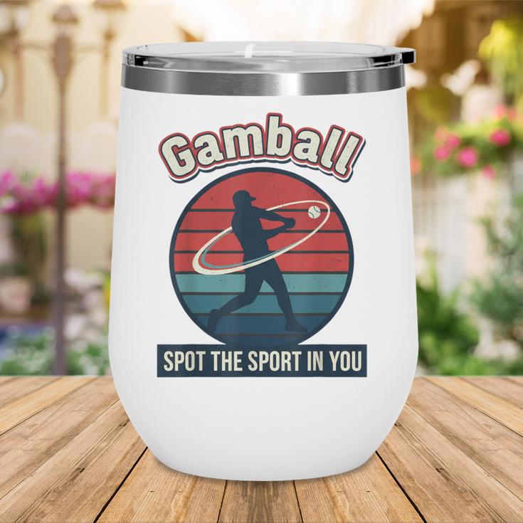 Vintage Baseball Batter Retro Sports Circle Graphic Wine Tumbler Vintage Baseball Batter Retro Sports Circle Graphic Wine Tumbler