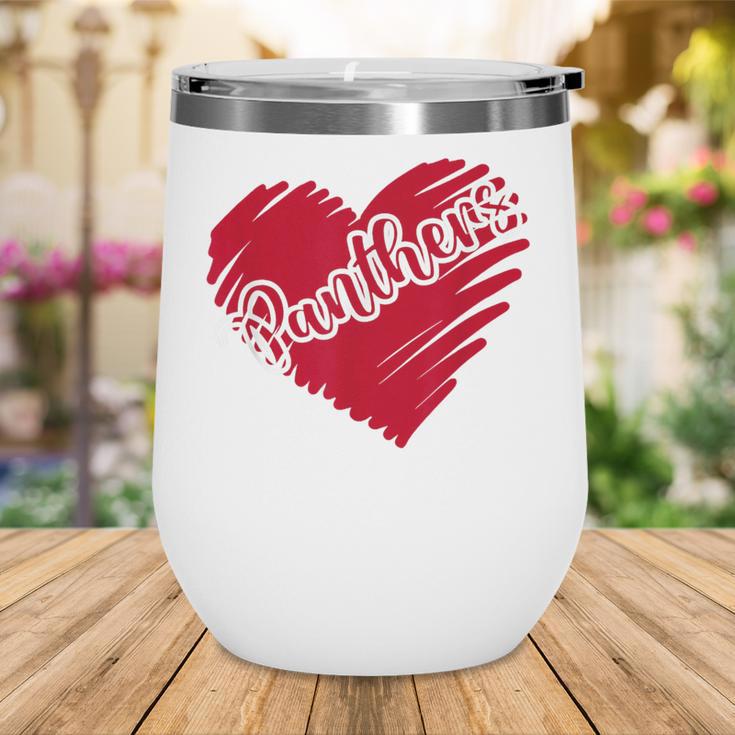 Vintage Panthers School Sports Name Spirit Go Back To School Wine Tumbler
