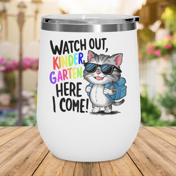 Watch Out Kindergarten Here I Come Cute Cat Back To School Wine Tumbler Watch Out Kindergarten Here I Come Cute Cat Back To School Wine Tumbler