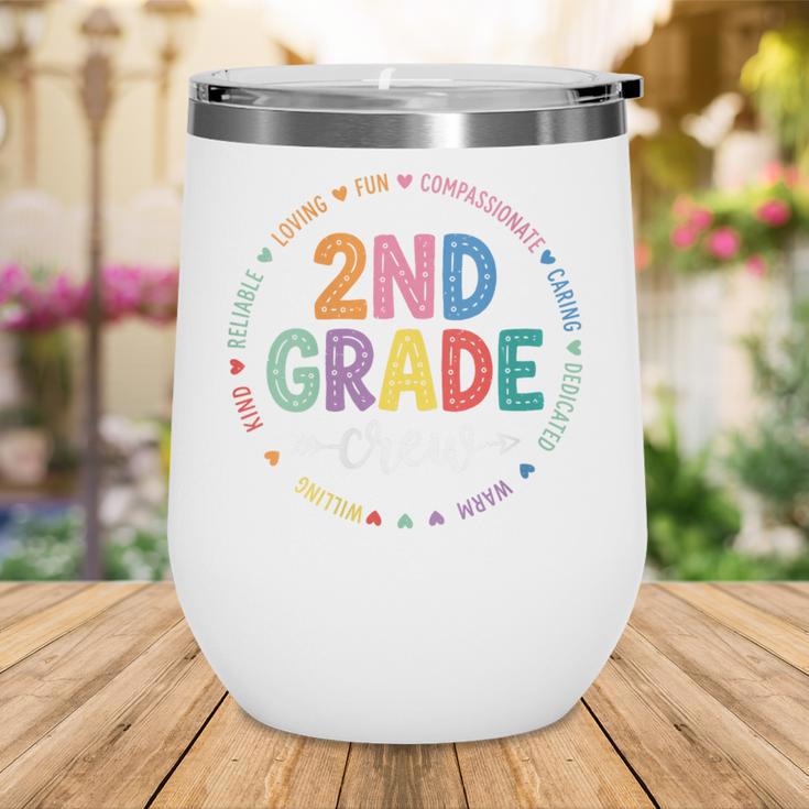 Women's Second 2ND Grade Crew Back To School Kids Students Tee Wine Tumbler