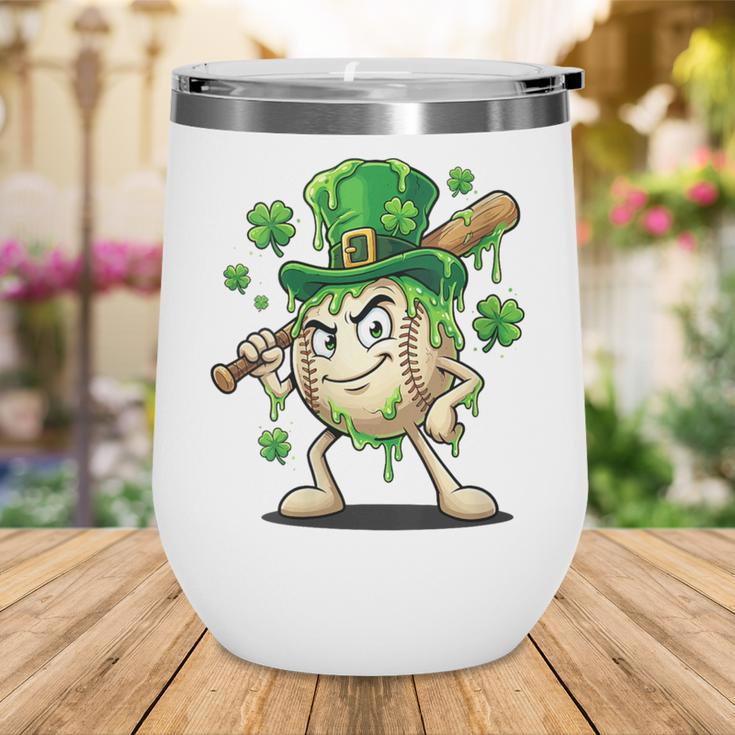 Women's St Patricks Day Baseball Leprechaun Shamrock Player Boys Kid Wine Tumbler Women's St Patricks Day Baseball Leprechaun Shamrock Player Boys Kid Wine Tumbler