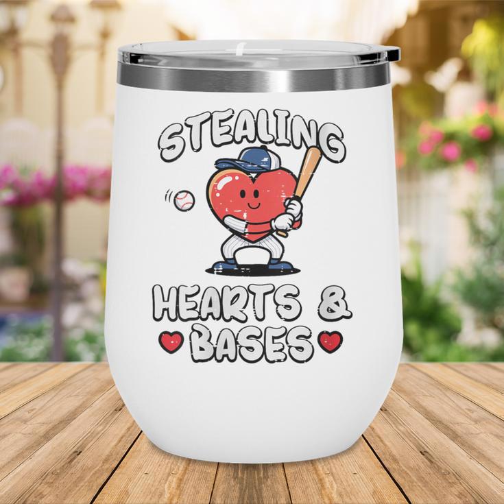 Women's Valentines Day Baseball Stealing Hearts Bases Boys Kids Men Wine Tumbler Women's Valentines Day Baseball Stealing Hearts Bases Boys Kids Men Wine Tumbler